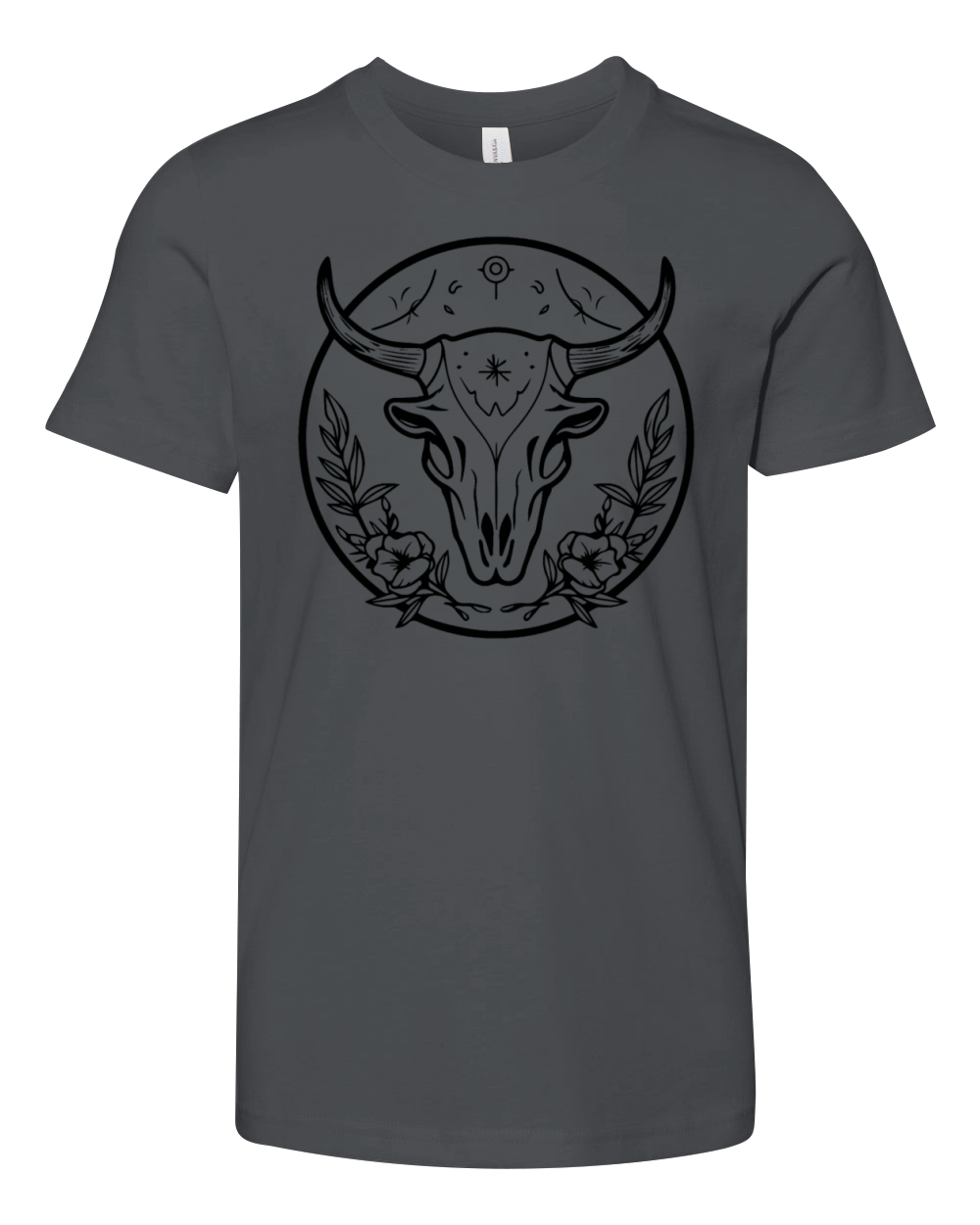 Cow Skull Boho Youth Unisex Jersey Tee
