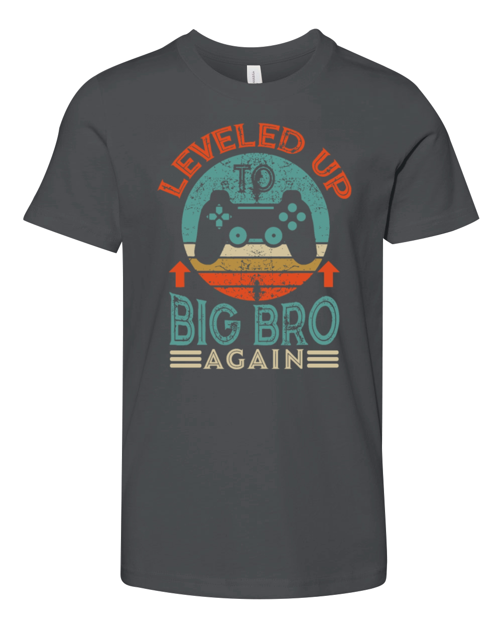 Leveling Up To Big Bro Again Promoted To Big Broth Youth Unisex Jersey Tee