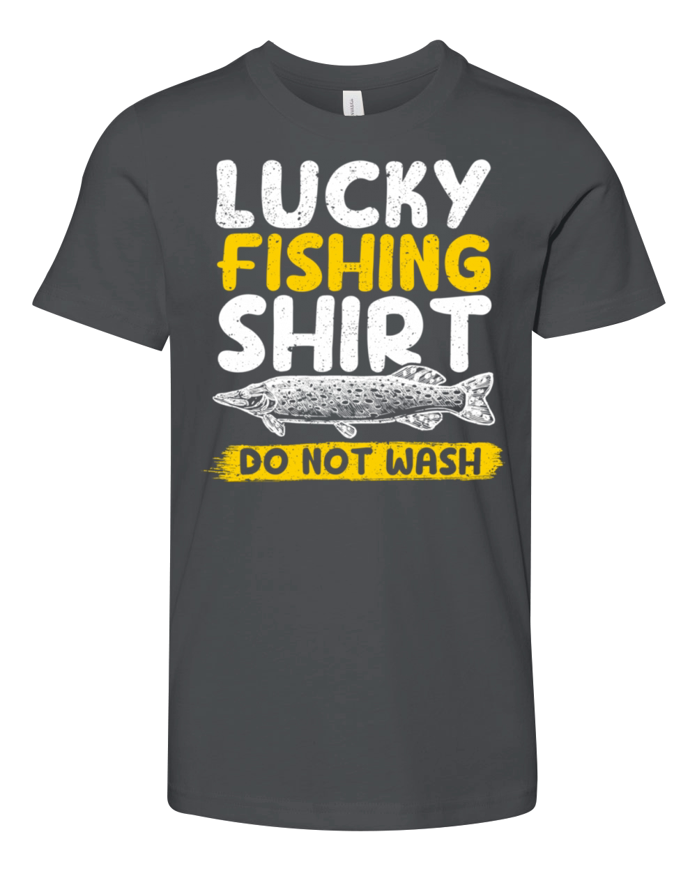 Lucky Fishing Do Not Wash Vintage Fishing Lover Youth Unisex Jersey Tee