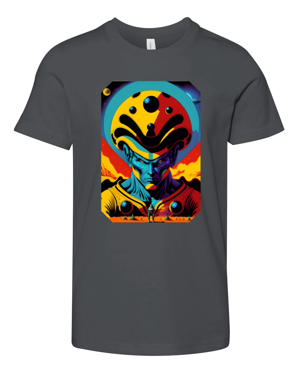 Retro Sci-Fi Reptilian Design Shirt V10 Youth Unisex Jersey Tee