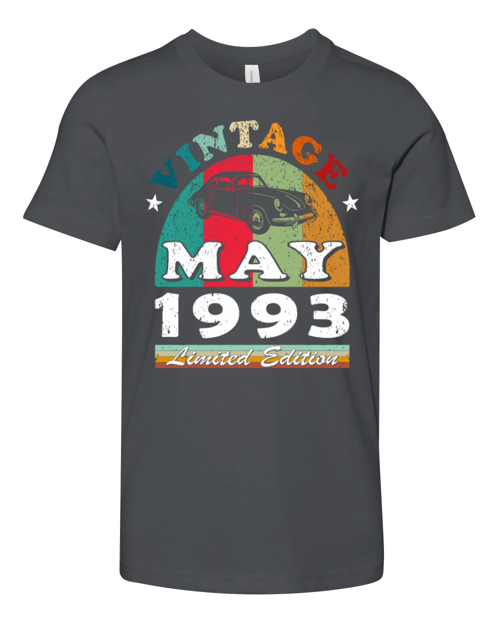 Vintage car May 1993 Born Year Birthday Youth Unisex Jersey Tee