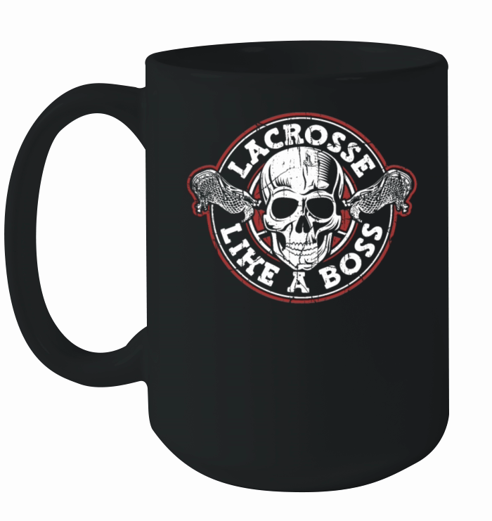 Lacrosse Like A Boss Goalie Lax Legend Fan Mom Ceramic Mug
