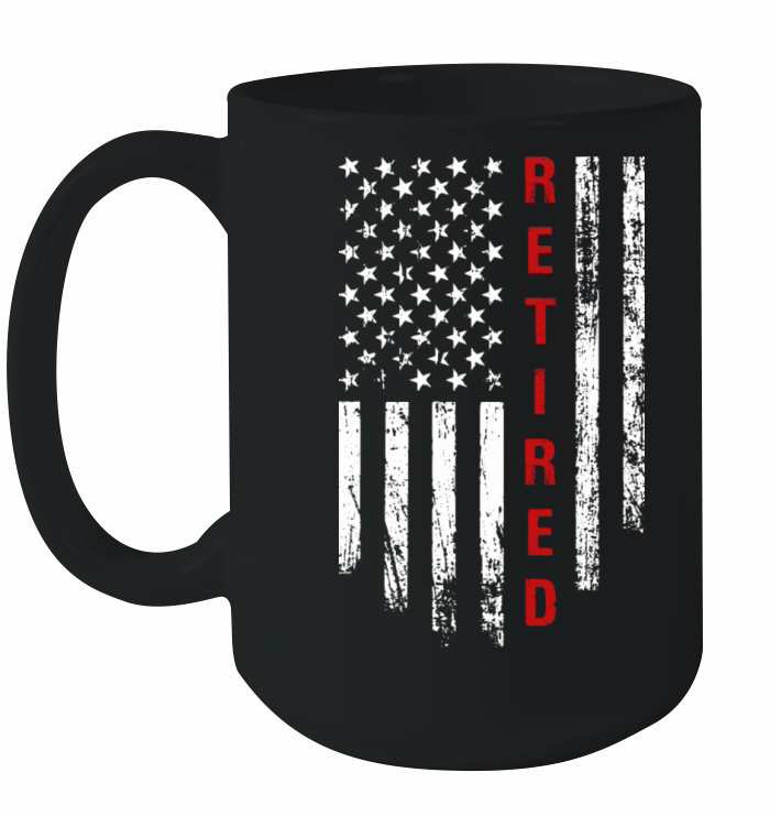 Retired 2023 Not My Problem Anymore USA Flag Ceramic Mug