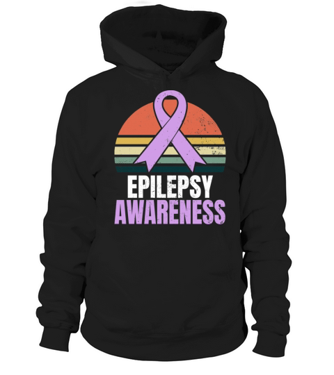 Epilepsy Awareness Shirt Vintage Retro Sunset Gift Hoodie Unisex