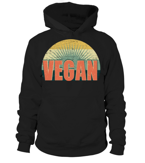 Vegan Vintage Style Vegans Retro 70s Hoodie Unisex
