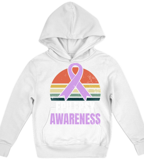 Epilepsy Awareness Shirt Vintage Retro Sunset Gift Kids Hoodie