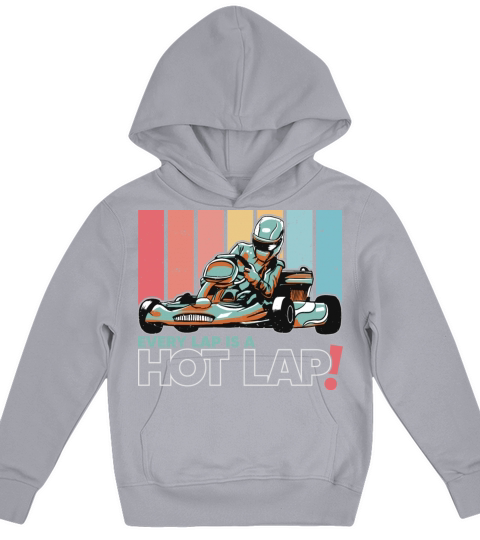 Every Lap is a Hot Lap Vintage Retro Go Kart Kids Hoodie