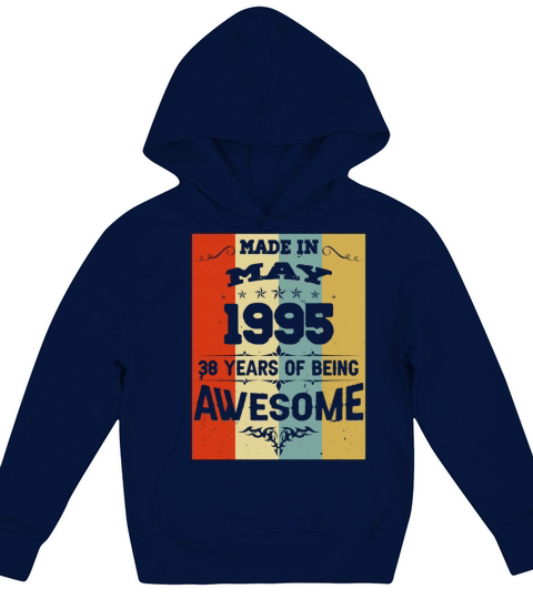 May 1995 Vintage Birthday Present Kids Hoodie