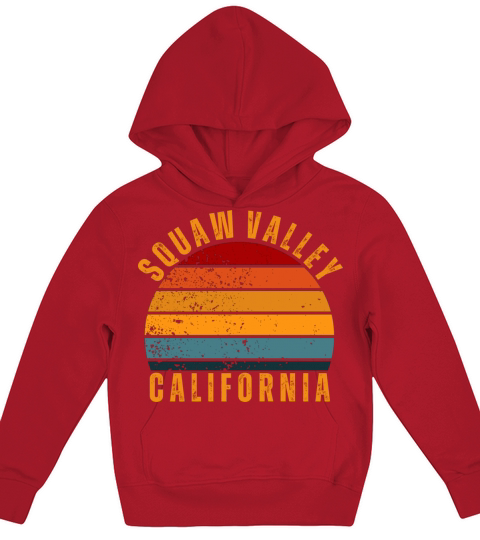 Squaw Valley California Vintage Retro Kids Hoodie