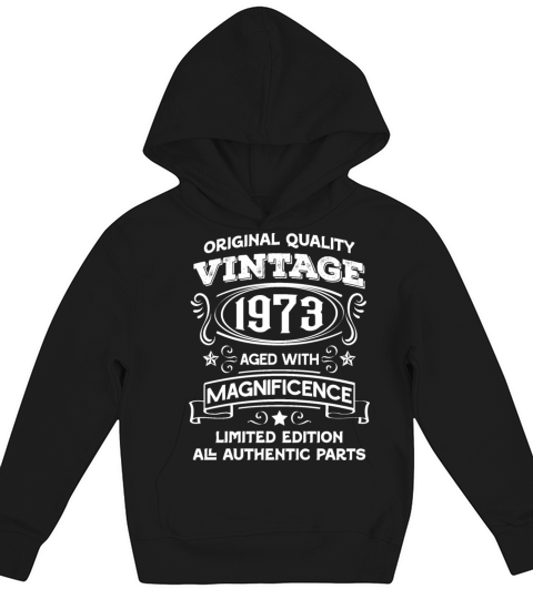 Vintage 1973 aged with magnificence Kids Hoodie