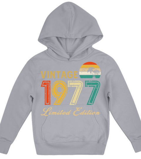 Vintage 1977 Limited Edition Made In 1977 Birthday Kids Hoodie