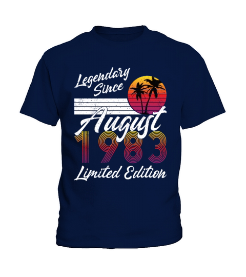 40th birthday august 1983 legendary since 1983 Kids T-Shirt