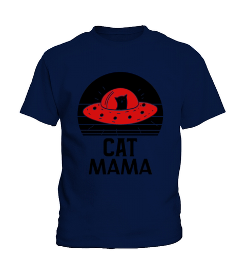 Cat Mama Eighties Style Vintage Retro Distressed Kids T-Shirt