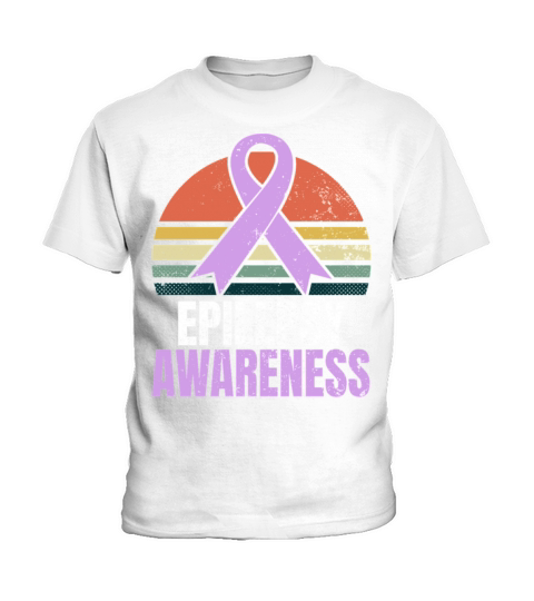 Epilepsy Awareness Shirt Vintage Retro Sunset Gift Kids T-Shirt