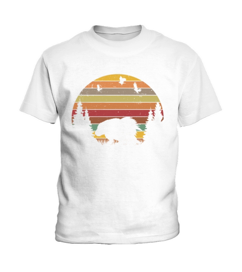 Porcupine Vintage Retro Kids T-Shirt