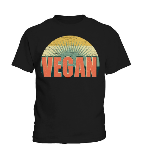 Vegan Vintage Style Vegans Retro 70s Kids T-Shirt