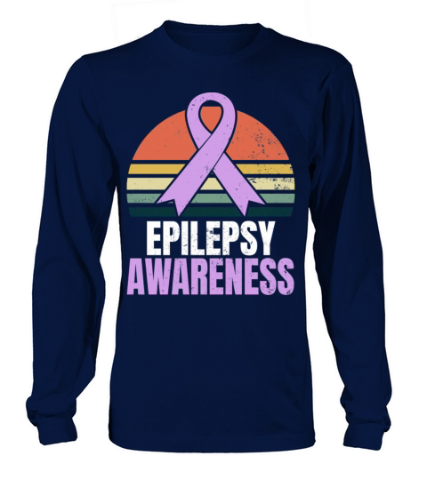 Epilepsy Awareness Shirt Vintage Retro Sunset Gift Long sleeved Unisex