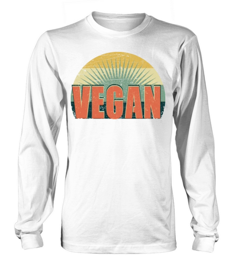 Vegan Vintage Style Vegans Retro 70s Long sleeved Unisex