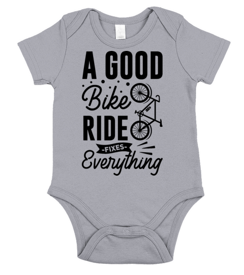 A Good Bike Ride Fixes Everything Live Life On Whe Short Sleeve Baby One-Piece