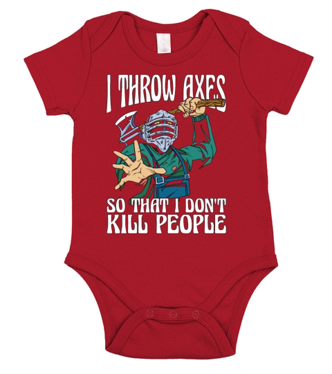 Axe Throwing I Throw Axes So That I Woodworking Short Sleeve Baby One-Piece