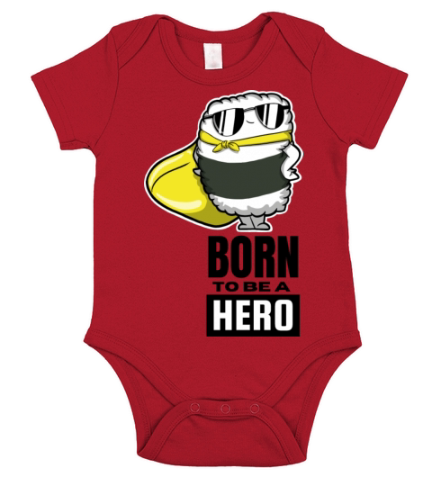 Born To Be A Hero Super Tamago Sushi Short Sleeve Baby One-Piece