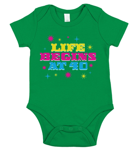 Life Begins At 40 Short Sleeve Baby One-Piece