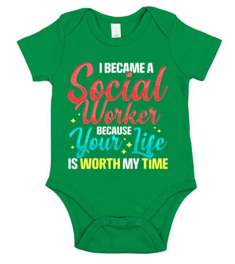 Social Services Worker Quote Worth My Time Appreci Short Sleeve Baby One-Piece