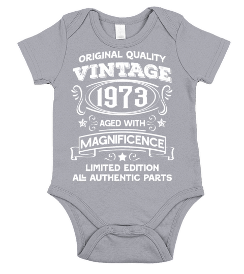 Vintage 1973 aged with magnificence Short Sleeve Baby One-Piece