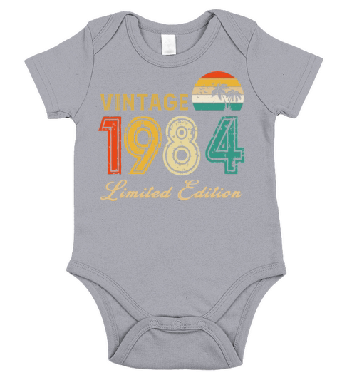 Vintage 1984 Limited Edition Made In 1984 Birthday Short Sleeve Baby One-Piece