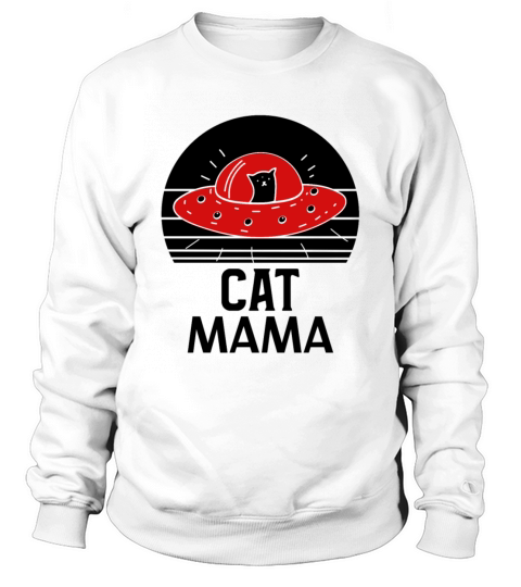 Cat Mama Eighties Style Vintage Retro Distressed Sweatshirt Unisex