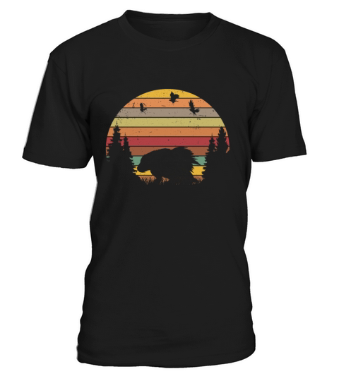 Porcupine Vintage Retro T-Shirt Unisex