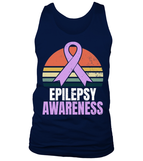 Epilepsy Awareness Shirt Vintage Retro Sunset Gift Tank Top Unisex
