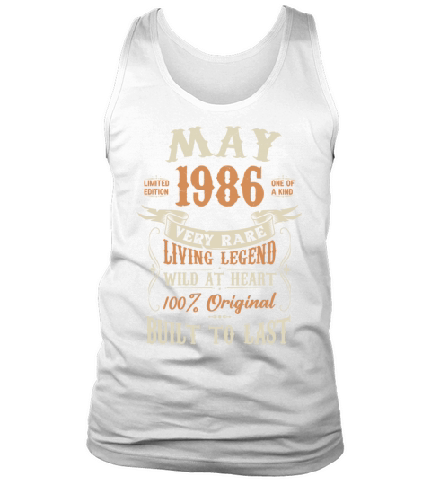 May 1986 Birthday Surprise Tank Top Unisex