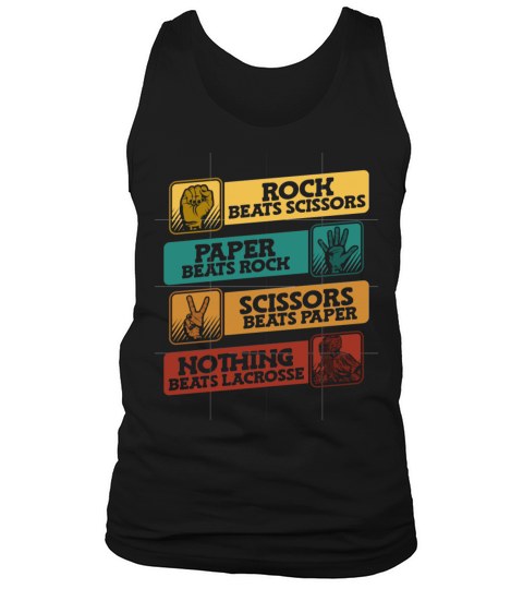 Rock Paper Scissors Lacrosse Goalie Lax Legend Tank Top Unisex