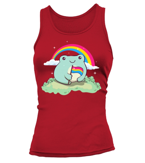 Pansexual Pride Pan Flag Cute Frog Subtle LGBTQ Tank top Woman