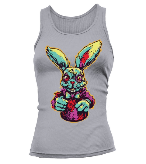 Retro Horror Scary Zombie Bunny Tank top Woman