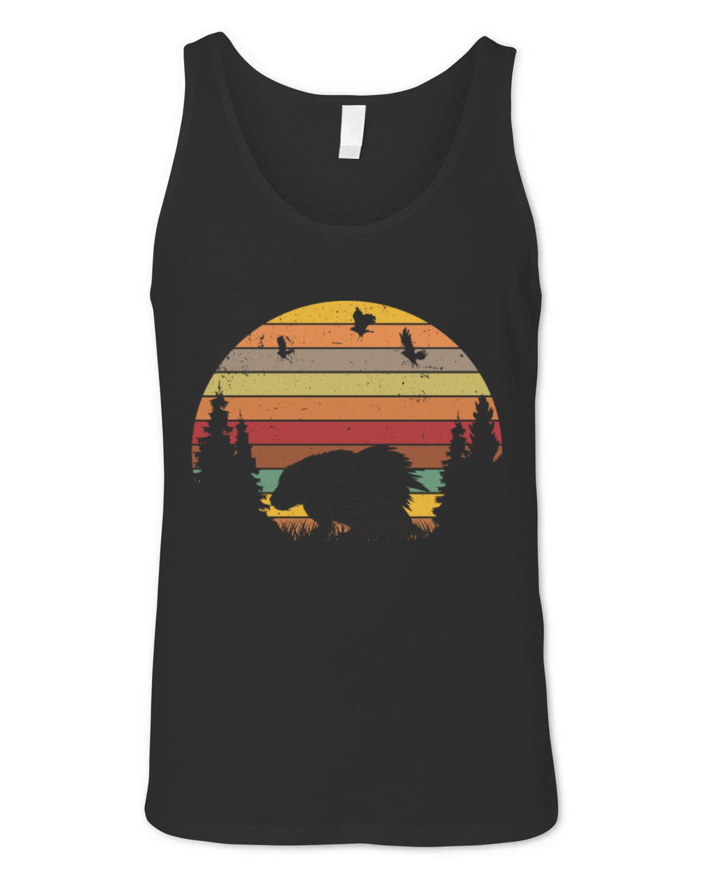 Porcupine Vintage Retro Unisex Jersey Tank