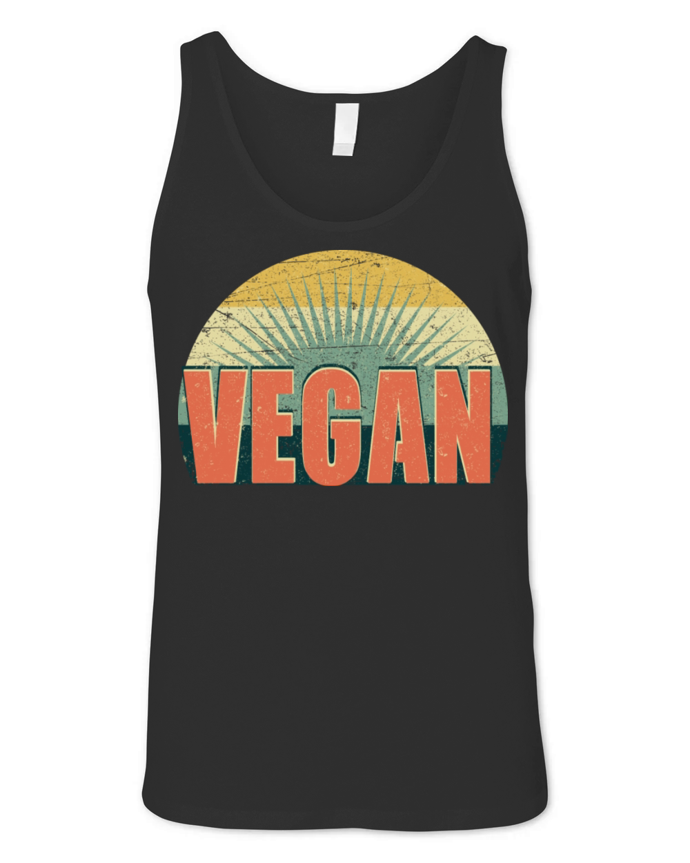Vegan Vintage Style Vegans Retro 70s Unisex Jersey Tank