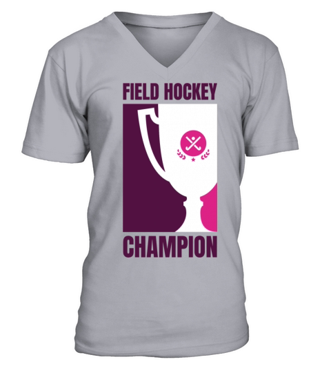 Field Hockey Champion Sports Trophy V-Neck T-shirt