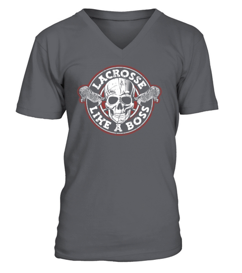 Lacrosse Like A Boss Goalie Lax Legend Fan Mom V-Neck T-shirt