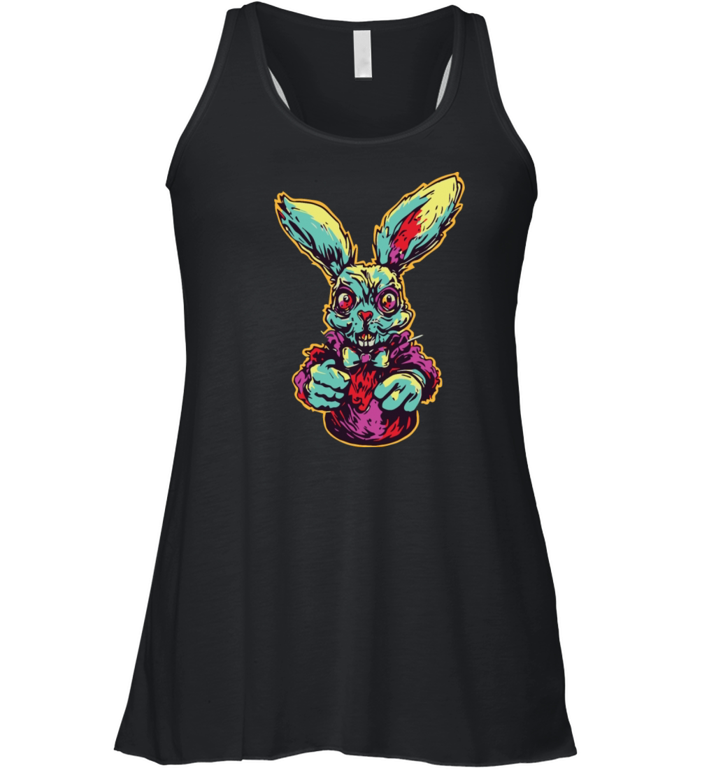 Retro Horror Scary Zombie Bunny Women's Flowy Tank Top