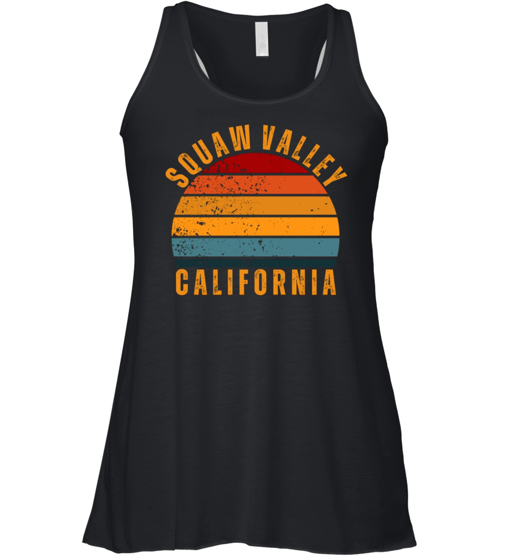 Squaw Valley California Vintage Retro Women's Flowy Tank Top