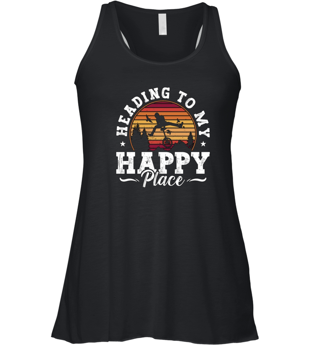 Unicycle Heading To My Happy Unicycling Unicyclist Women's Flowy Tank Top