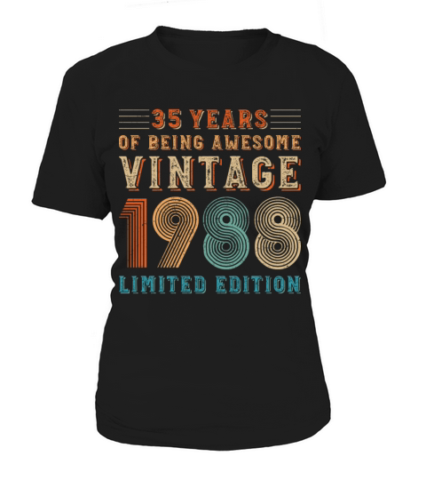 35 years of being awesome vintage 1988 limited edi Women's T-Shirt