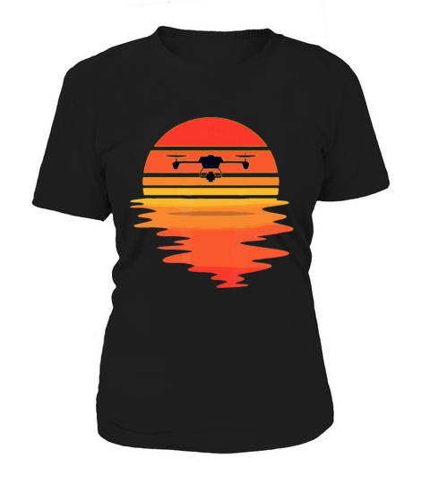 Retro Drone Pilot - Vintage Sunset Aviator Flyings Women's T-Shirt
