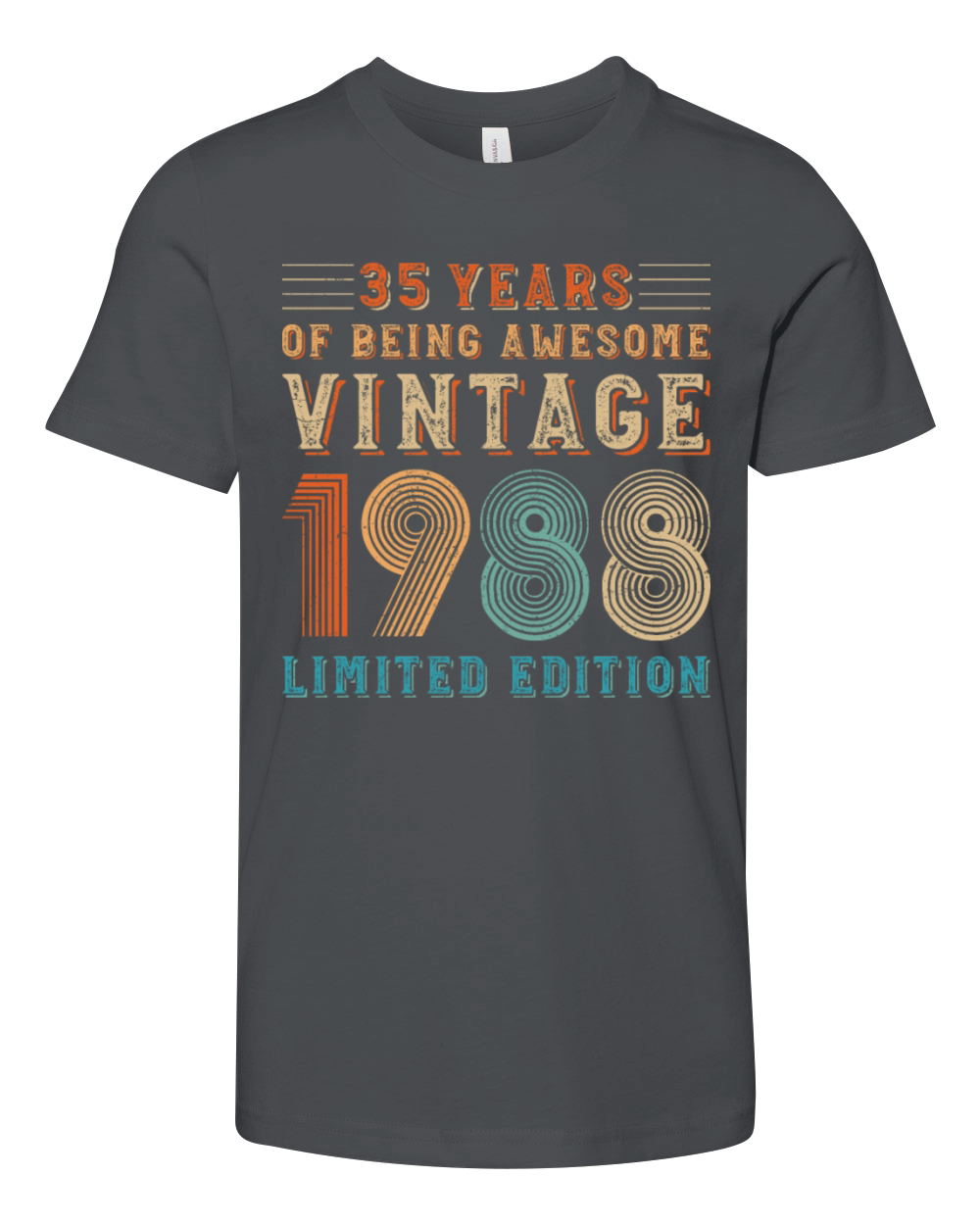 35 years of being awesome vintage 1988 limited edi Youth Unisex Jersey Tee