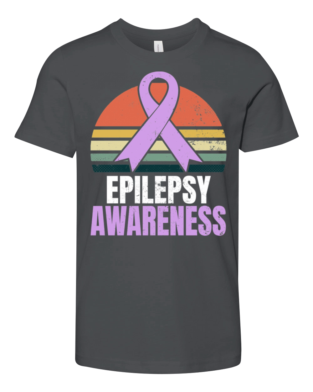 Epilepsy Awareness Shirt Vintage Retro Sunset Gift Youth Unisex Jersey Tee