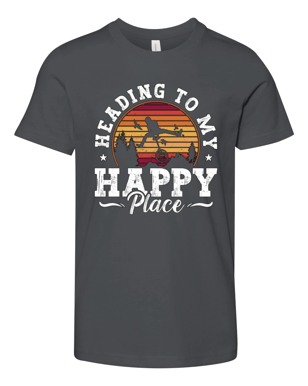 Unicycle Heading To My Happy Unicycling Unicyclist Youth Unisex Jersey Tee