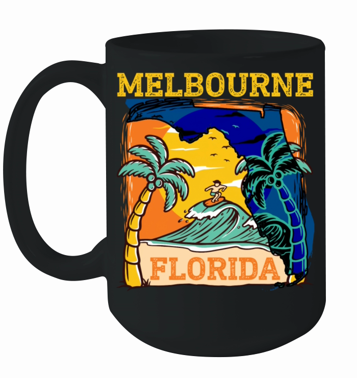 Melbourne Florida Vintage Distressed Souvenir Ceramic Mug