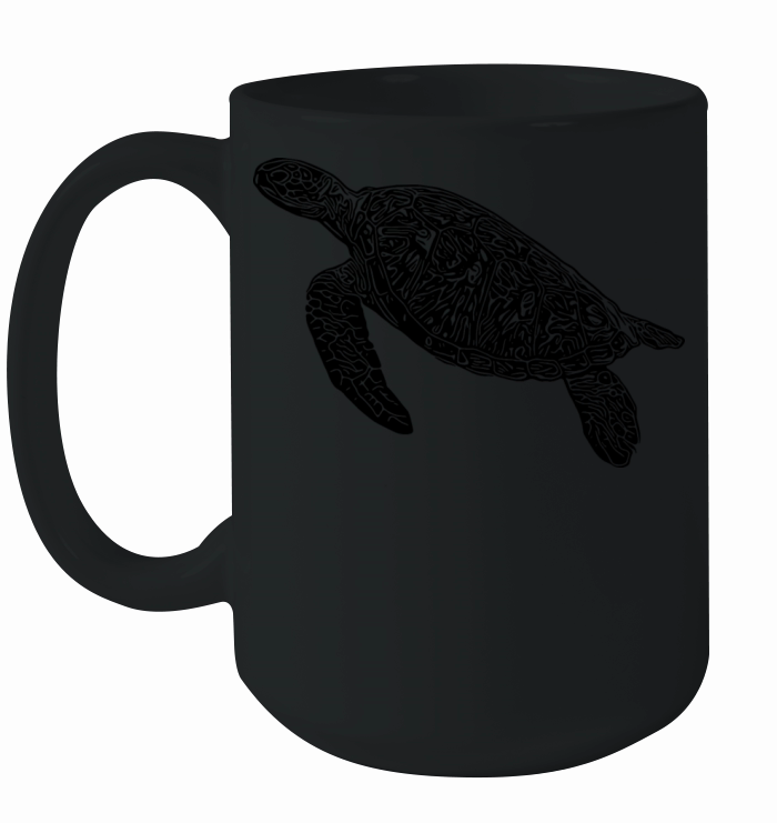 Vintage Diving Turtle Ceramic Mug